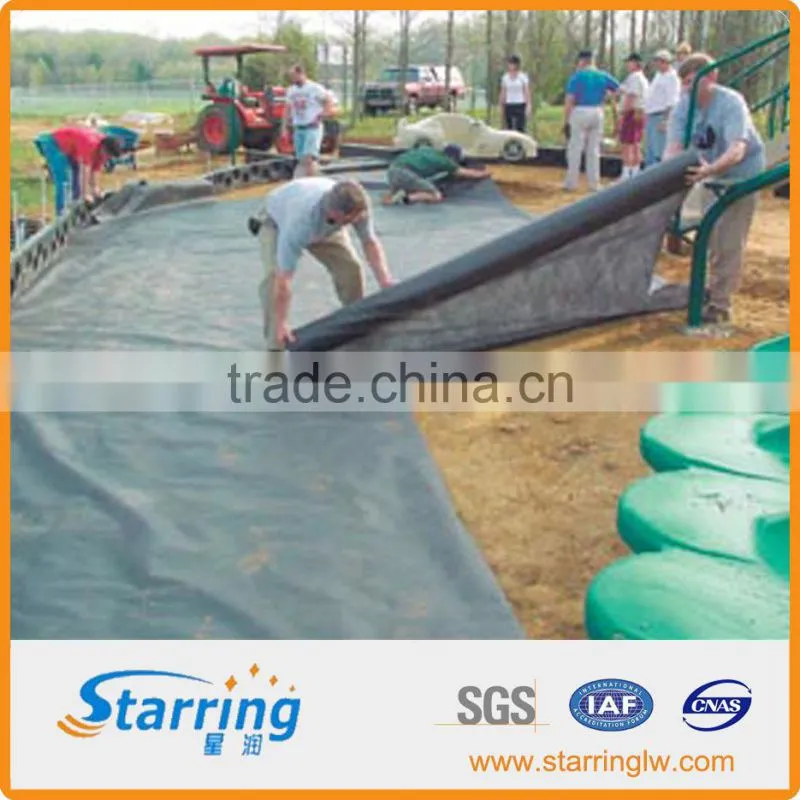 Geotextile used with geomembrane