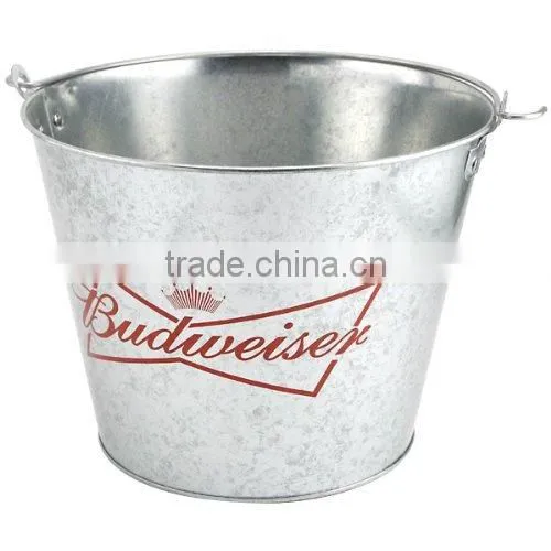 5qt capacity galvanized bucket and bottle cooler