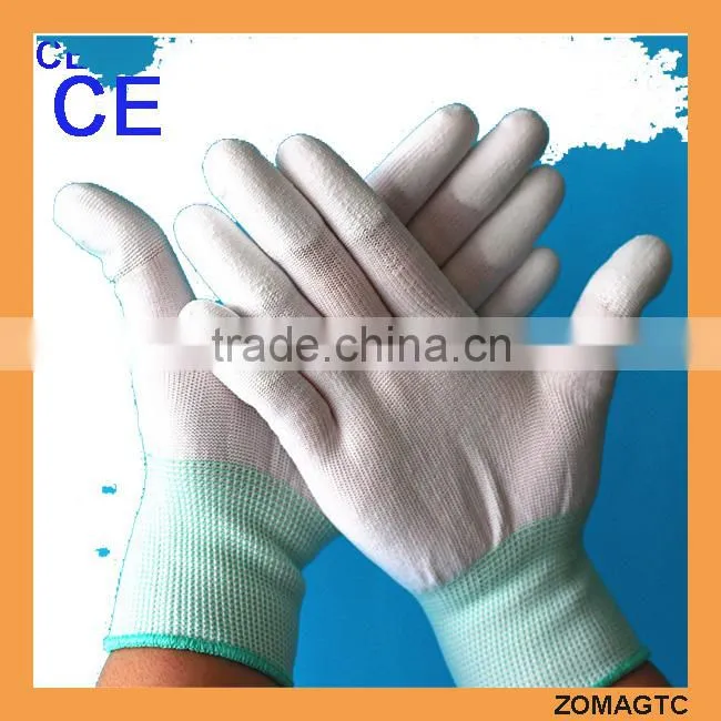 2017 hot good quality pu work gloves pu palm coated gloves