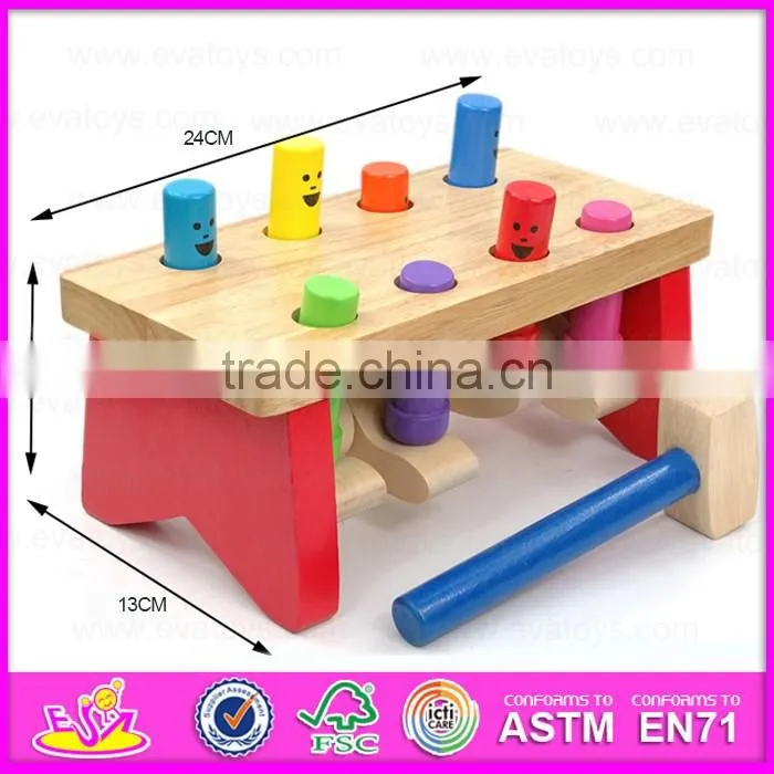 2016 best sale kids wooden pounding ball, top popular wooden pounding ball W11G016