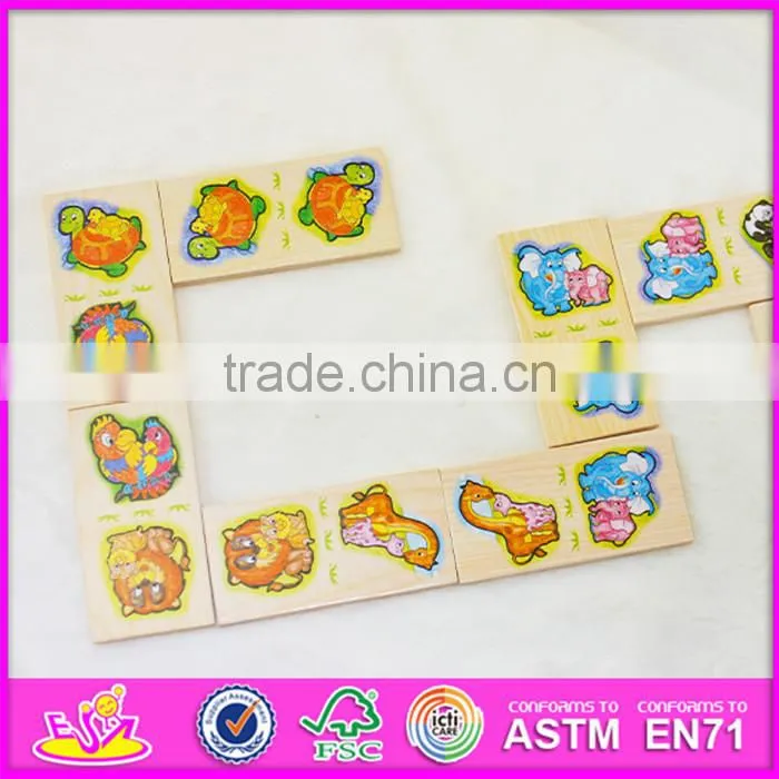 2016 New and popular children wooden domino gift W15A062