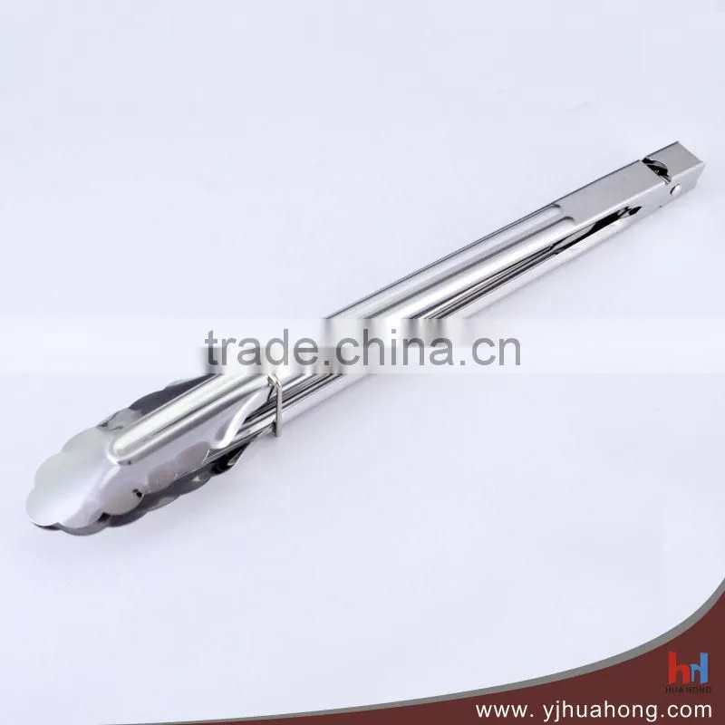 16" High quality locking stainless steel cooking tongs,serving tongs,food tongs