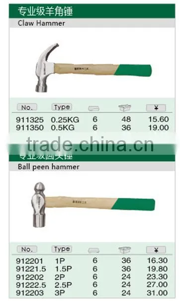Shan dong Hanbang Best Quality American Type Claw Hammer