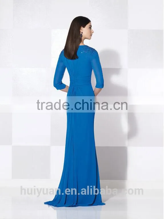 sexy chiffon deep v neck evening long sleeve sequin dress