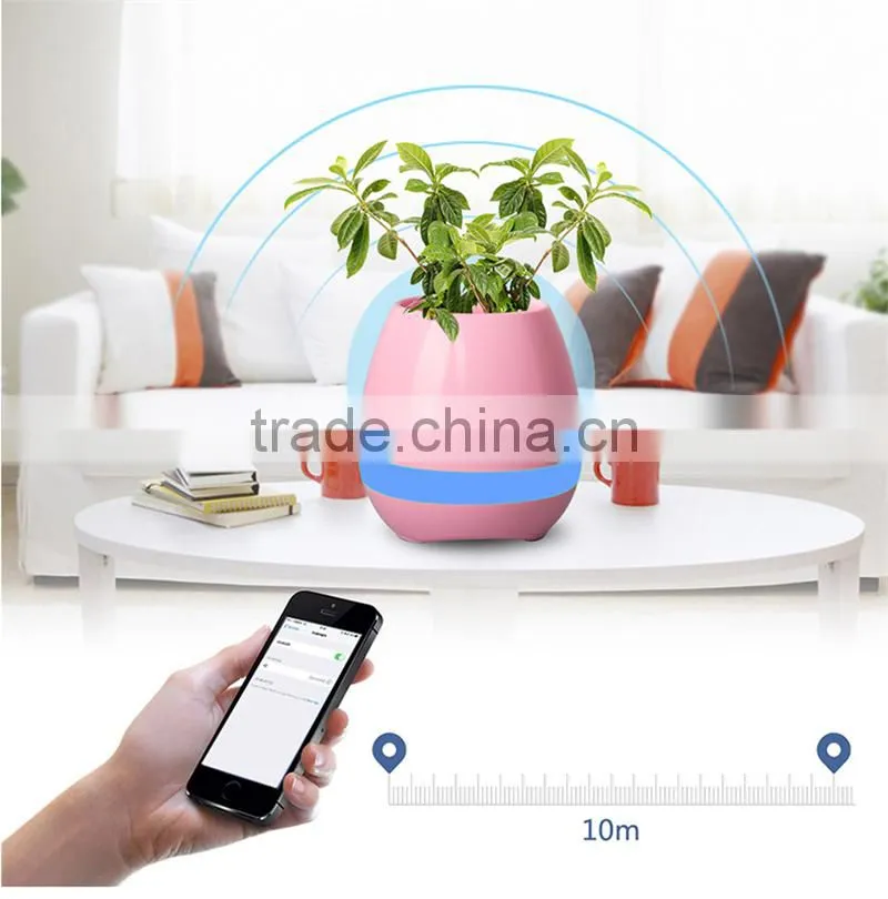 Touching Flower Singing Plant Interaction Bluetooth Speaker LED Smart Music Flowerpot