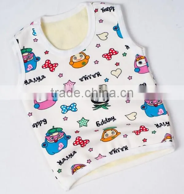 China Factory Custom Thick Kids Thermal Cotton Warm Tank Top