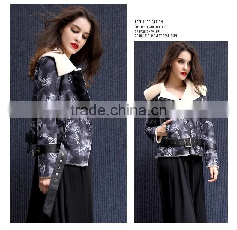 2015 Fashion show style real Merino Sheep Fur coat women sheep shearing fur jacket winter thick sheep fur