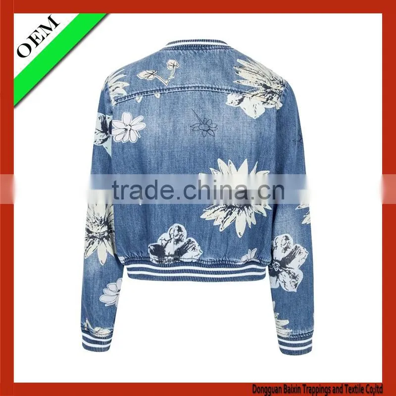 custom woman fashion jacket coat printing