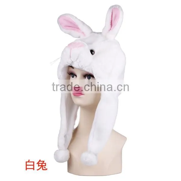 Fashion custom animal hats with paws plush animal head hat