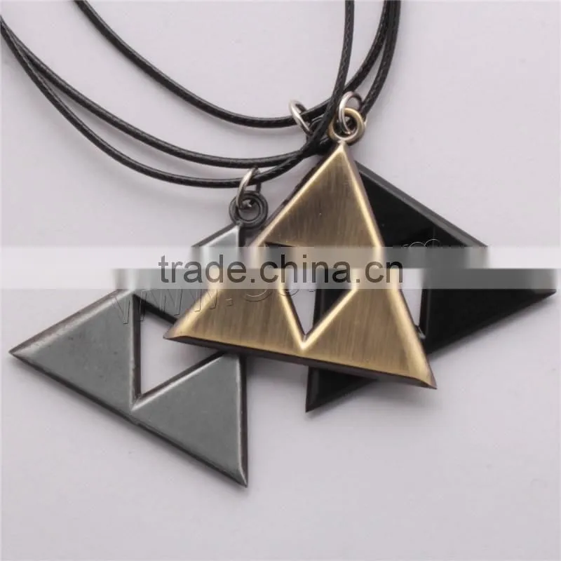 jwelleries statement necklace Necklace with Waxed Cotton Cord Triangle Cloth dress necklace