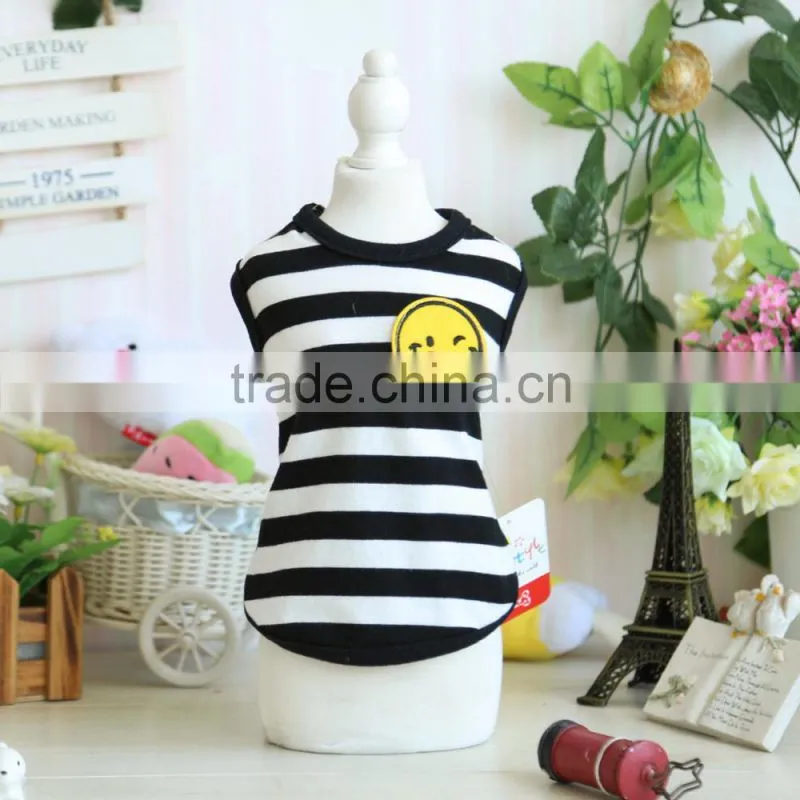 R1939H NEW!New Cute Striped Pet Puppy Dog Cat Apparel Clothes Coat T Shirts