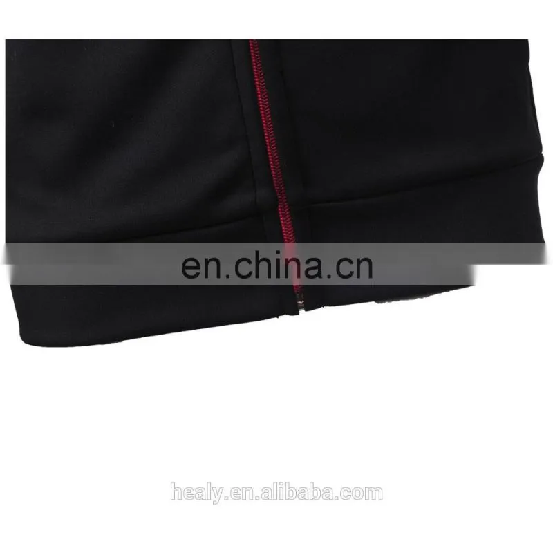 Custom University bungee cord hem polyester fleece track top