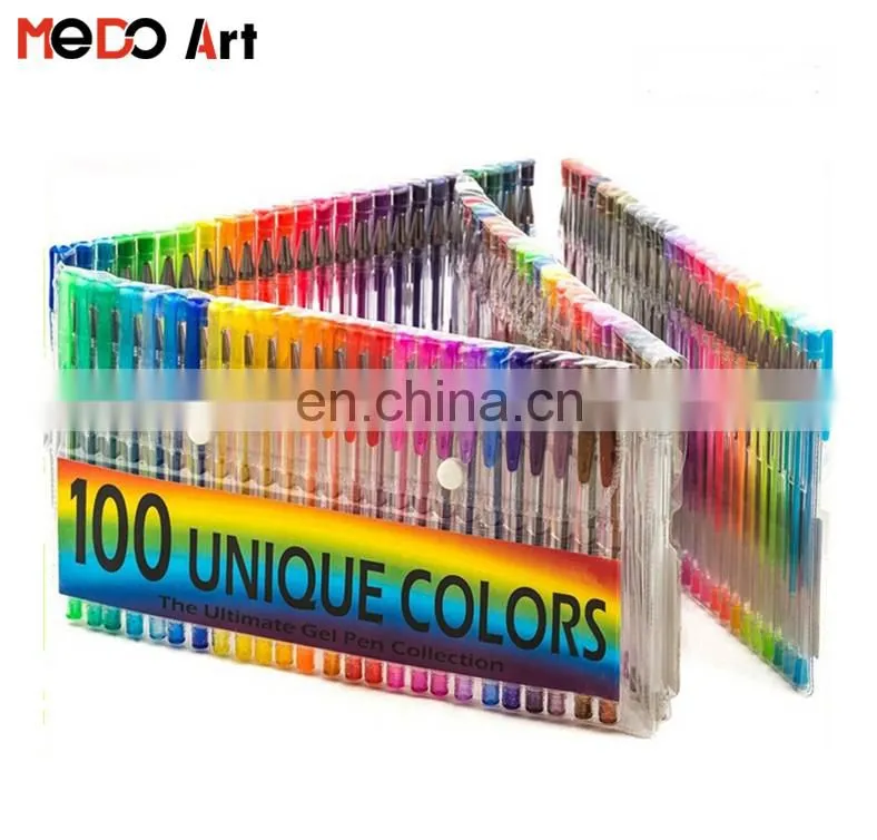 Factory Free Sample Colored Gel Pen Set 100 for Artistic Creation