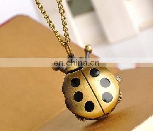 Fashion Reaver with active wings design pocket watch chains necklaces Reaver pendant Quartz Long Chain Watch
