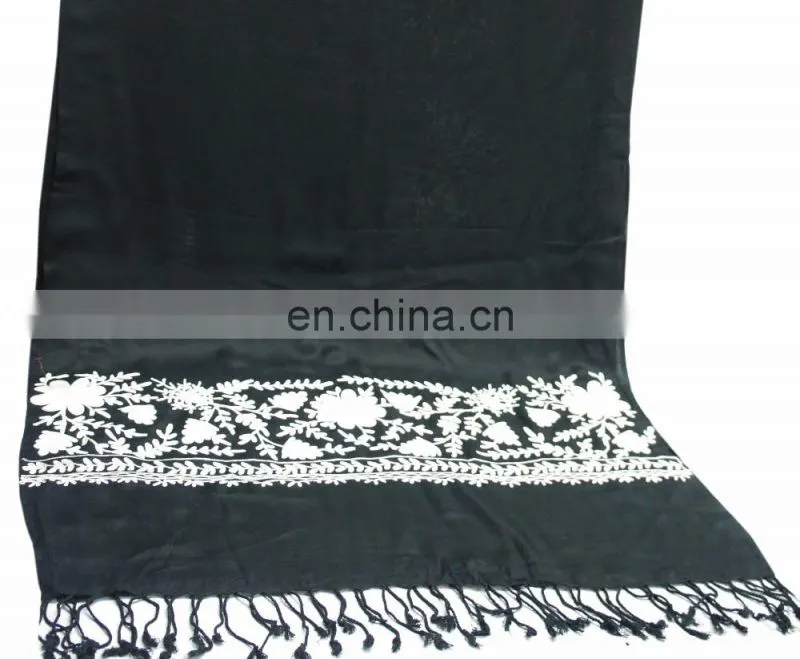Viscose Pashmina shwal with embroidery
