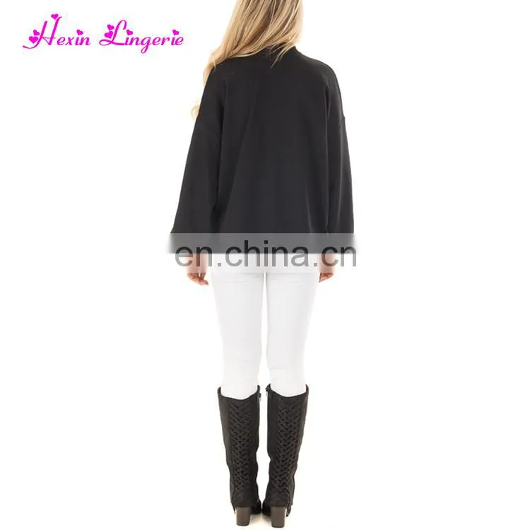 Drop Shipping halter hollow v neck loose fashion women winter blouse tops