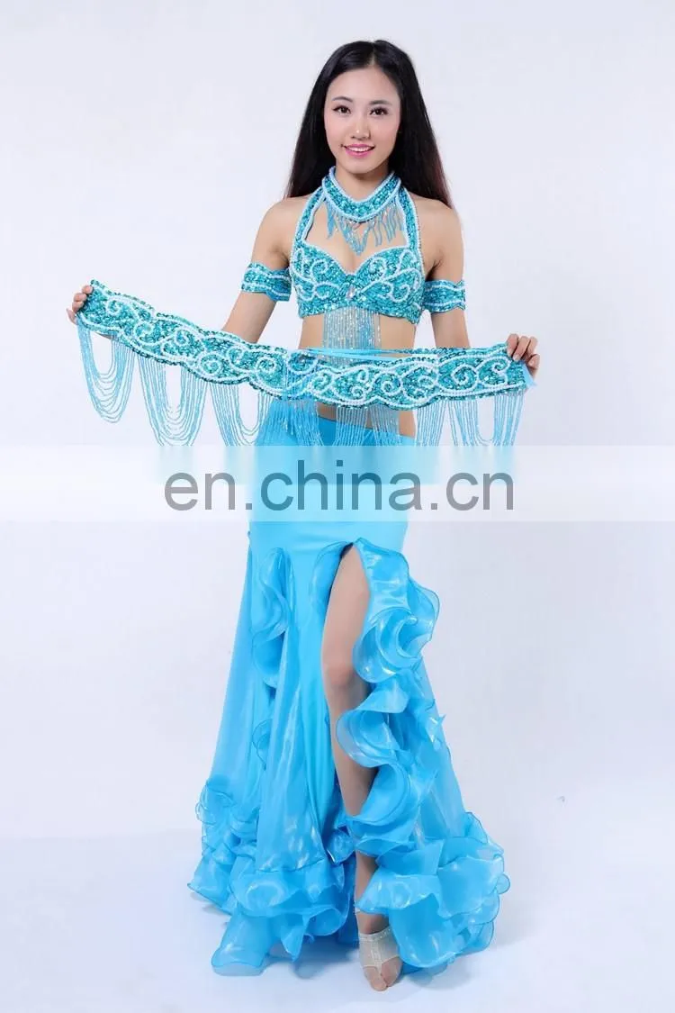Beading tassel sequins sexy austrial bellydance costumes