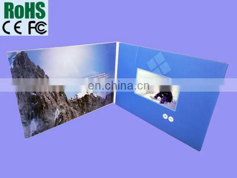 2.4/4.3/5/7inch tft lcd video player brochure/video greeting card