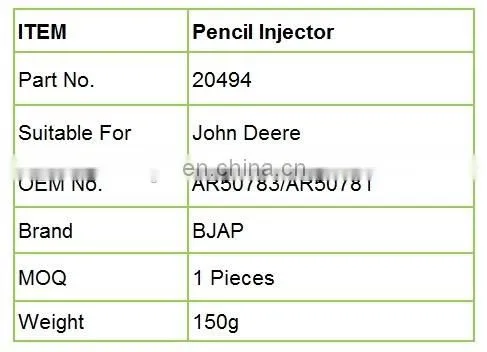 BJAP 20668 Pencil fuel injector Nozzle A138322 for Case