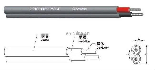 Slocable Solar Wire Twin Core 12AWG PV Solar Cable 2 x 4 mm2