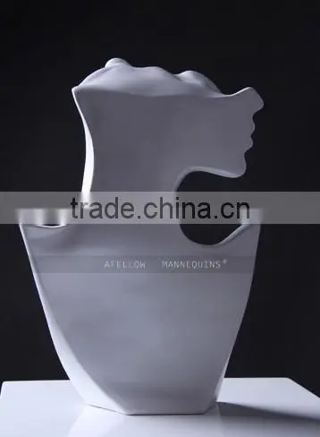 Fiberglass Woman Mannequin Head,Female Abstract head mannequin,Cheap White Head,Dispaly Jewelry/ hat /scarf head mannequin H1080
