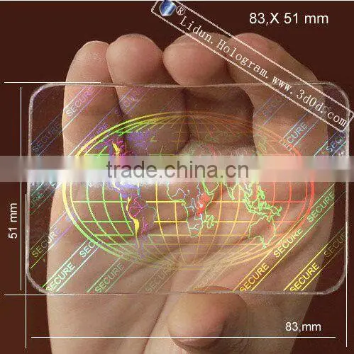 Design of 2 d / 3 d security hologram stickers, one-time use self adhesive hologram label