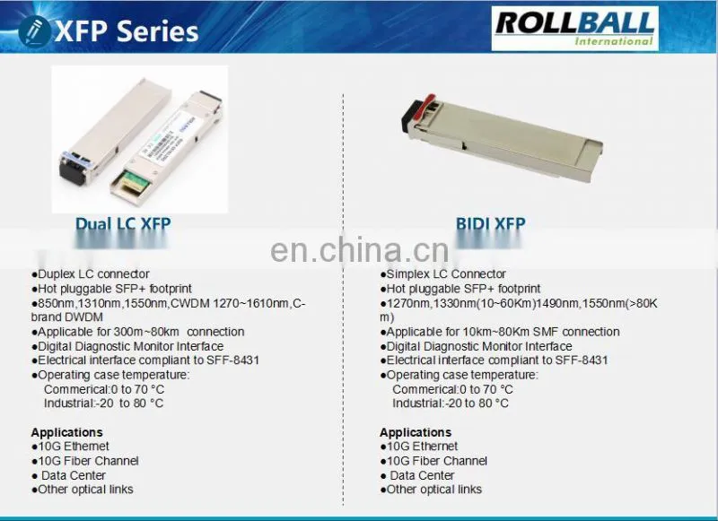 XFP 10G transceiver module XFP-10G-LR 10G XFP 1310nm 10km