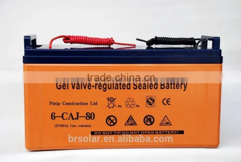 Long Cycle Life 24AH To 250AH Gel Solar Battery for Solar Street Light