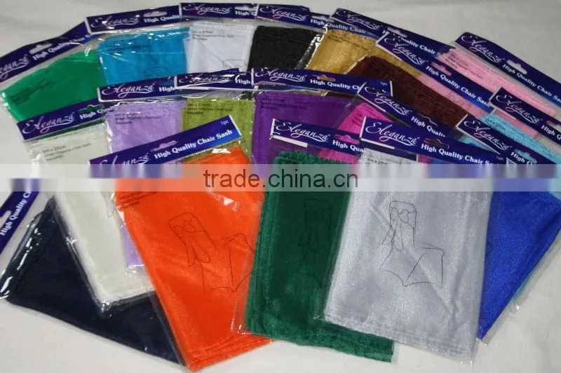 Corlorful organza chair sash buckle