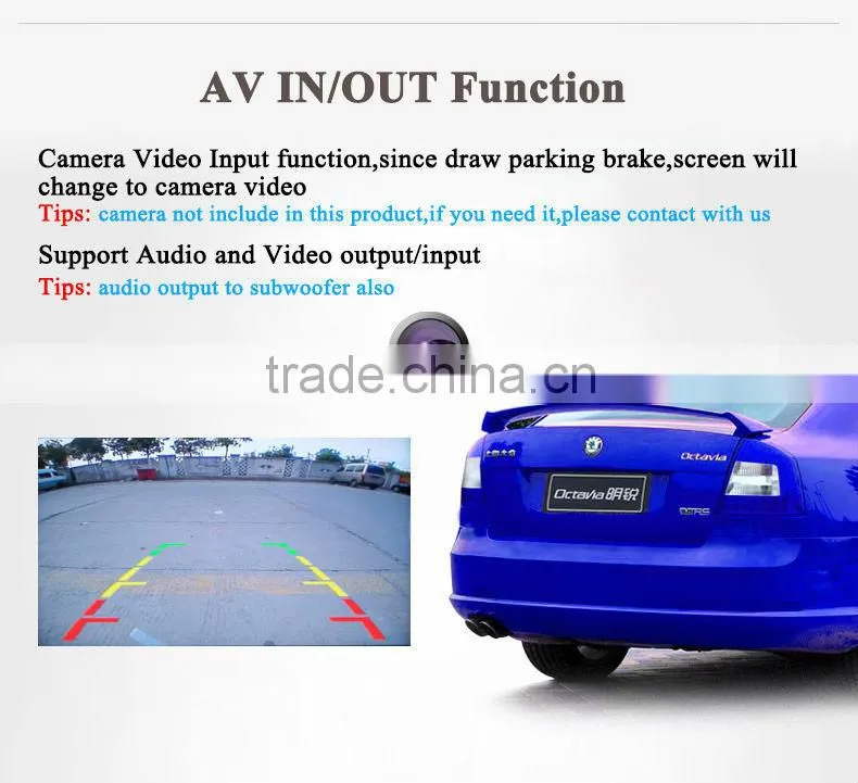 Double Din for TOYOTA HIGHLANDER Touch Screen Car DVD Car Stereo GPS 3G WIFI Bluetooth SWC RDS Phonebook AUX 1080P USB/SD