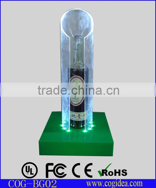 perfect acrylic led bottle display bottle stand for advertising item