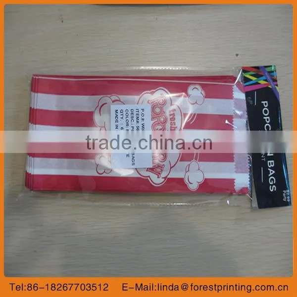 stripe food bag 2014 customer kraft paper shopping bag/ shoes bag/paper food bag