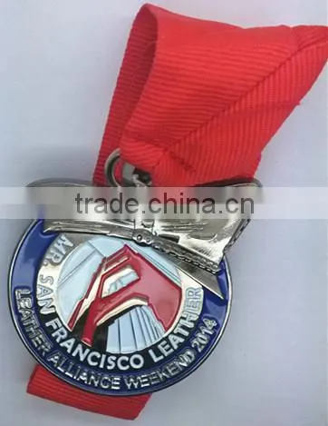 custom medal producer custom metal medal with ribbon