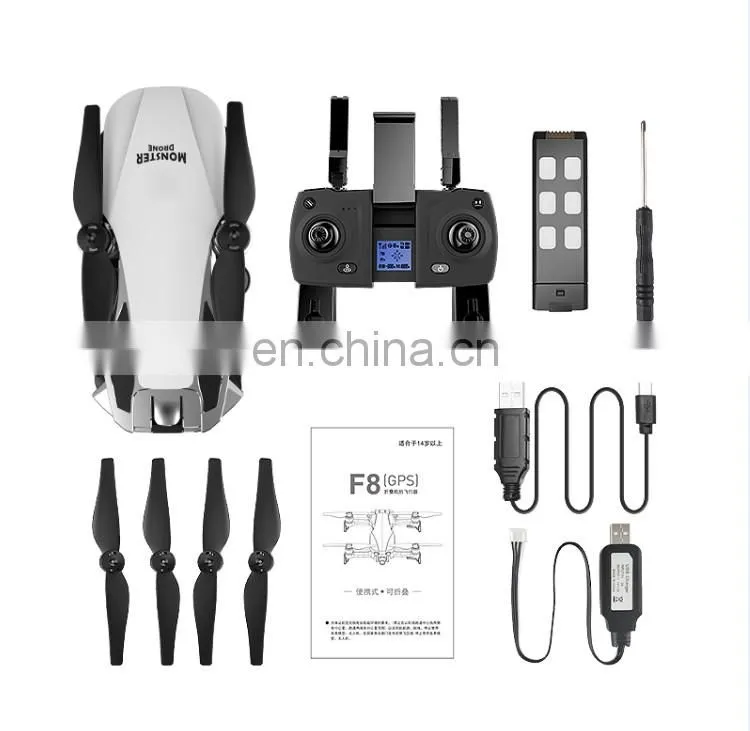 F8 Drone 4K HD Camera 27mins Flight Time Two-Axis Gimbal GPS Drone WiFi FPV Brushless RC Helicopter Radio Control Toys Drones