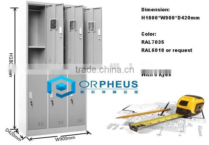 Steel Material Office Furniture Locker Cold Rolled Steel Lockers For Changing Room General Use Steel Staff Locker