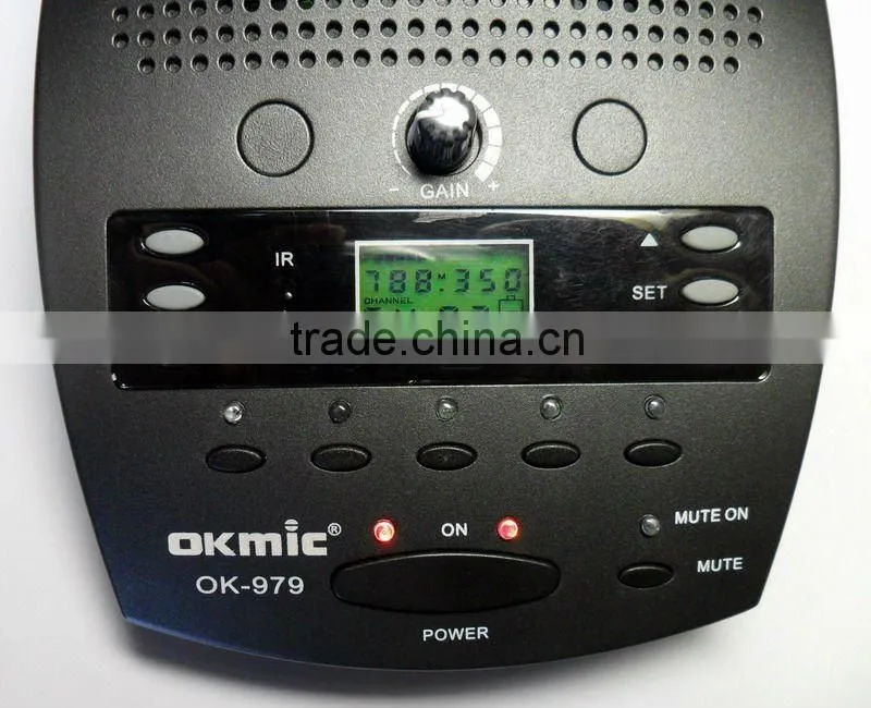 OKMIC UHF/PLL 4 Channel Conference Room Microphone System