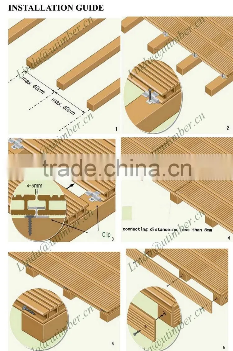 2016 waterproof engineered wood flooring price wpc decking