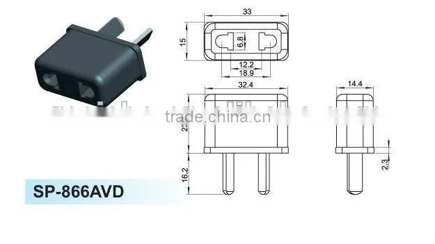 Male electrical outlet and plug 10a 250v