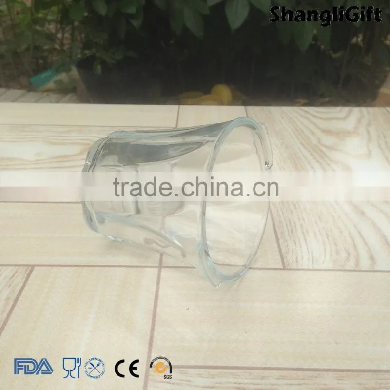 Pressed 300ml Glass Lamp Shade Clear Glass Shade