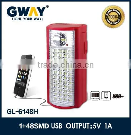 1+48SMD emeregncy led lantern with usb output can charge phone