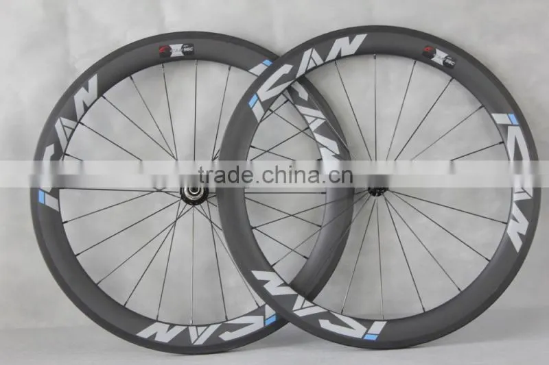 Powerway R13 hub carbon road bike wheels Sapim spokes carbon road bike wheels with ICAN logos China W56C