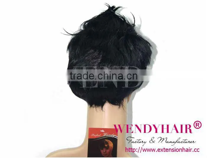 Short black braid hair synthetic wig