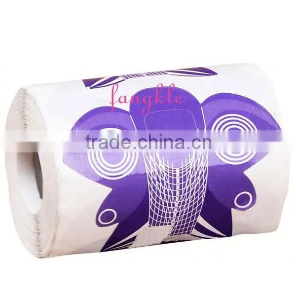 Hotselling nail form rolls , nail art form paper , manicure forms