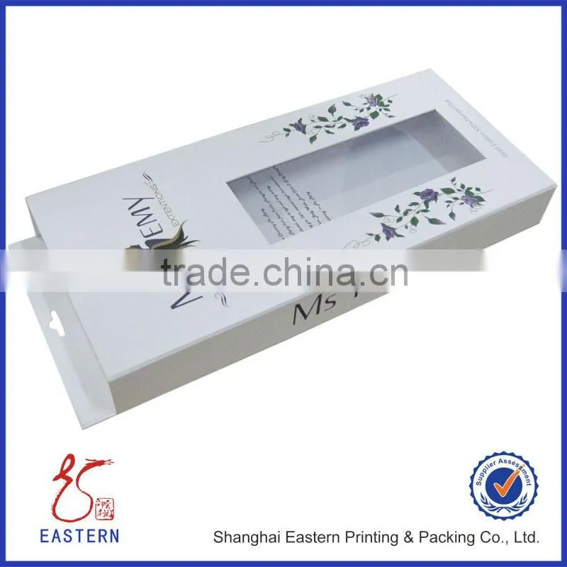 100% virgin hair extension box with window
