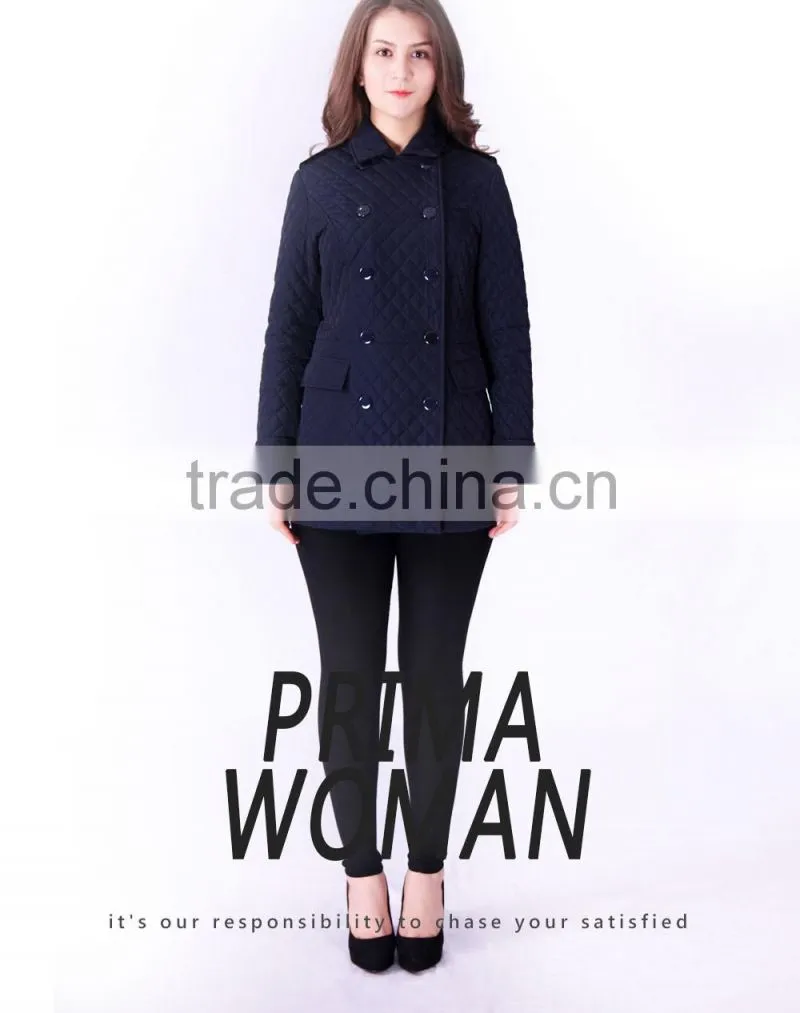 2016 Spring New Design Long Slim Fit Women Lapel Parka