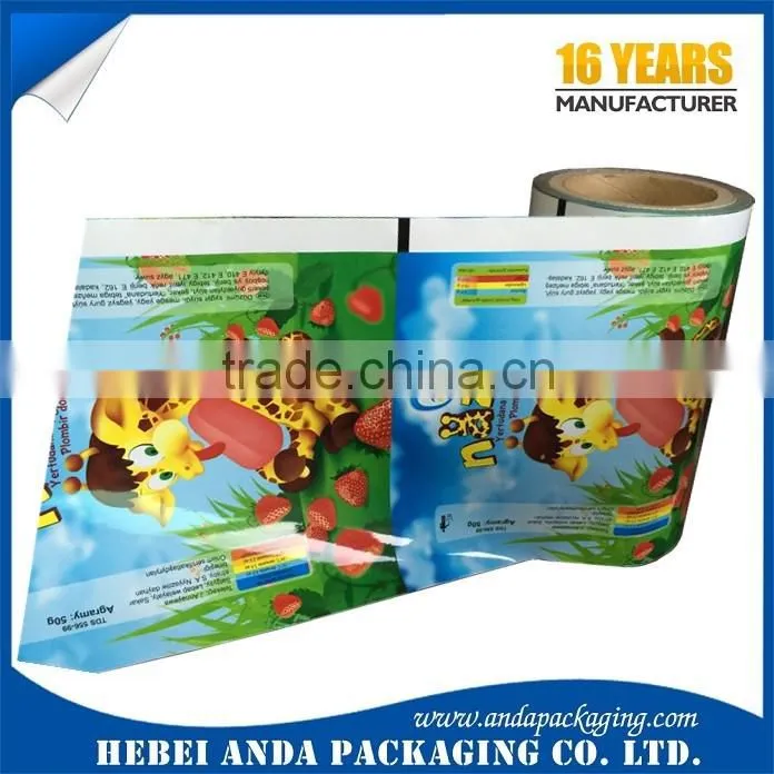 Gravure Printing Ice Cream Packaging Film for High Speed Packing Machine/Popsicle Packaging Bag/Plastic Popsicle Wrapper
