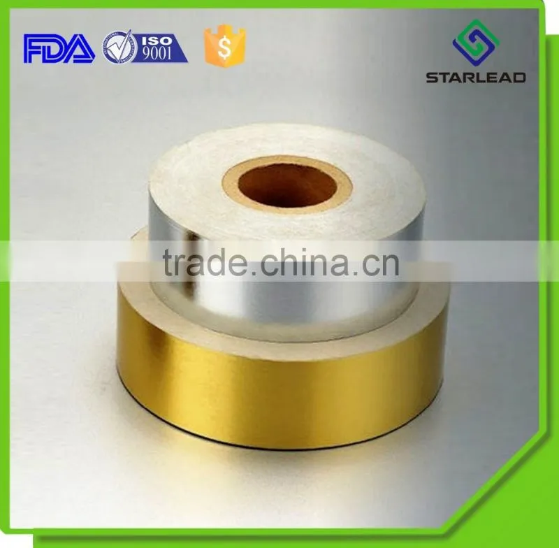 Metallized silver/golden paper for cigarette packing