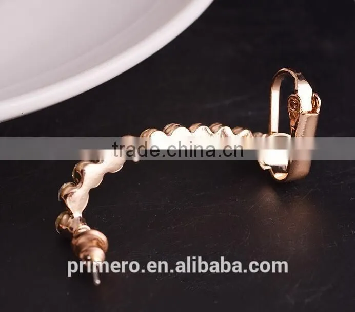 New Diamond Cuff Wrap Earring Ear Clips Women Piercing Jewelry