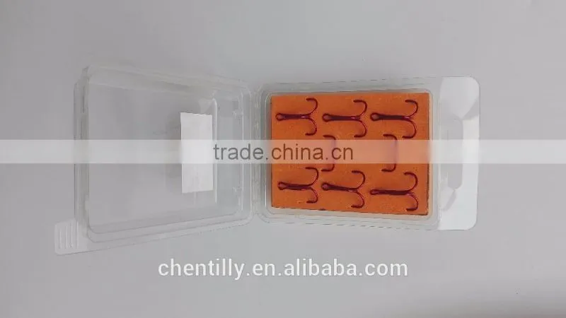 High carbon steel trible hooks for wholesale in assorted colors