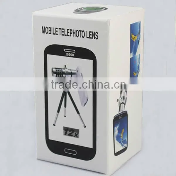 12X Optical Zoom Telescope Lens camera with Tripod for Samsung Galaxy S3 i9300